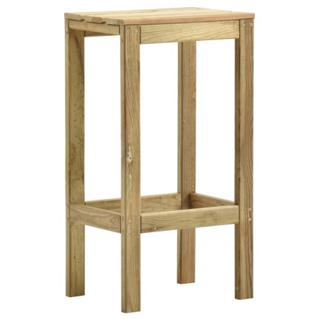 vidaXL Taburetes de jardín 2 unidades madera de pino impregnada