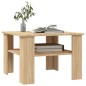 vidaXL Mesa de centro madera contrachapada roble Sonoma 60x60x42 cm