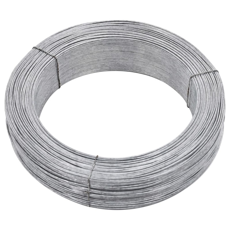 vidaXL Alambre para atar vallas acero 250 m 1,4 mm