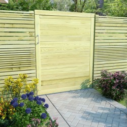 vidaXL Puerta de valla de jardín madera pino impregnada 125x100 cm