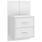 vidaXL Mesita de noche de pared blanco brillante vidaXL Mesita de noche de pared blanco brillante