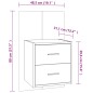 vidaXL Mesita de noche de pared blanco brillante vidaXL Mesita de noche de pared blanco brillante