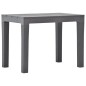 vidaXL Mesa de jardín con 2 bancos plástico marrón vidaXL Mesa de jardín con 2 bancos plástico marrón