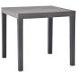 vidaXL Mesa de jardín con 2 bancos plástico marrón vidaXL Mesa de jardín con 2 bancos plástico marrón