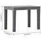 vidaXL Mesa de jardín con 2 bancos plástico marrón vidaXL Mesa de jardín con 2 bancos plástico marrón