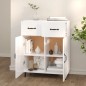 vidaXL Aparador de madera contrachapada blanco brillante 69,5x34x90 cm vidaXL Aparador de madera contrachapada blanco brillante 69,5x34x90 cm
