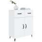 vidaXL Aparador de madera contrachapada blanco brillante 69,5x34x90 cm vidaXL Aparador de madera contrachapada blanco brillante 69,5x34x90 cm