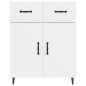 vidaXL Aparador de madera contrachapada blanco brillante 69,5x34x90 cm vidaXL Aparador de madera contrachapada blanco brillante 69,5x34x90 cm