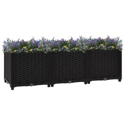 vidaXL Arriate 120x40x38 cm polipropileno