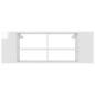 vidaXL Mueble de pared para TV contrachapada blanco brillo 102x35x35cm