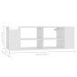 vidaXL Mueble de pared para TV contrachapada blanco brillo 102x35x35cm
