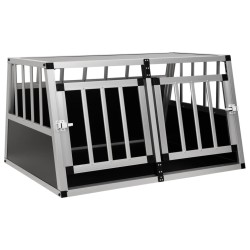 vidaXL Jaula de perro con puerta doble 89x69x50 cm