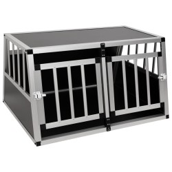 vidaXL Jaula de perro con puerta doble 89x69x50 cm