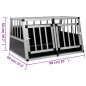 vidaXL Jaula de perro con puerta doble 89x69x50 cm vidaXL Jaula de perro con puerta doble 89x69x50 cm