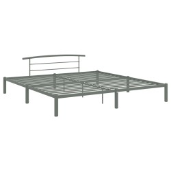 vidaXL Estructura de cama de metal gris 180x200 cm