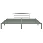 vidaXL Estructura de cama de metal gris 180x200 cm vidaXL Estructura de cama de metal gris 180x200 cm