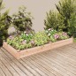 vidaXL Jardinera arriate con forro madera maciza abeto 240x120x25 cm vidaXL Jardinera arriate con forro madera maciza abeto 240x120x25 cm