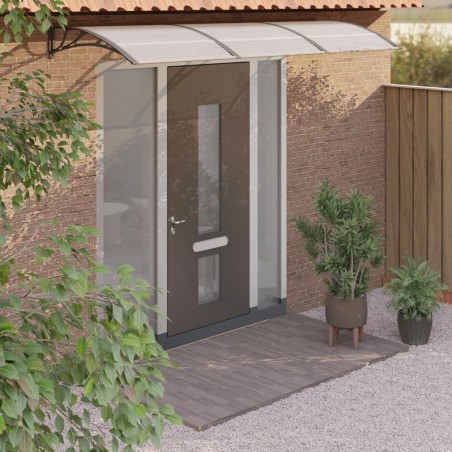 vidaXL Marquesina de puerta policarbonato negro 300x100 cm
