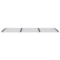 vidaXL Marquesina de puerta policarbonato negro 300x100 cm