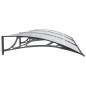 vidaXL Marquesina de puerta policarbonato negro 300x100 cm