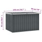 vidaXL Caja de almacenaje para jardín gris 149x99x93 cm vidaXL Caja de almacenaje para jardín gris 149x99x93 cm