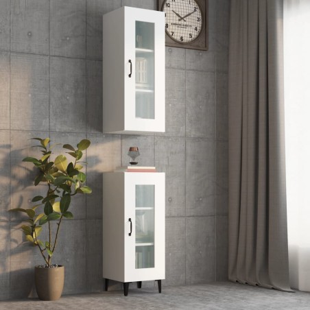 vidaXL Armario de pared colgante blanco 34,5x34x90 cm