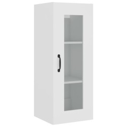 vidaXL Armario de pared colgante blanco 34,5x34x90 cm