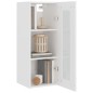 vidaXL Armario de pared colgante blanco 34,5x34x90 cm