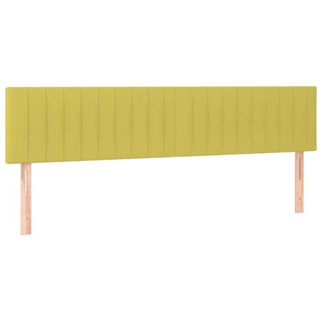 vidaXL Cabeceros 2 unidades de tela verde 100x5x78/88 cm