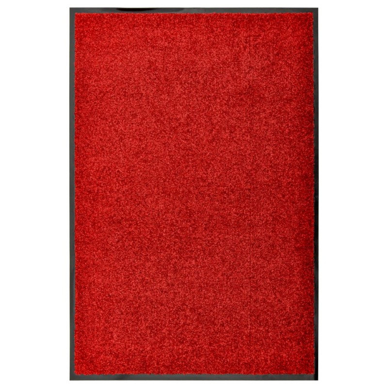 vidaXL Felpudo lavable rojo 60x90 cm vidaXL Felpudo lavable rojo 60x90 cm