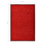 vidaXL Felpudo lavable rojo 60x90 cm vidaXL Felpudo lavable rojo 60x90 cm