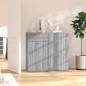vidaXL Aparador de madera contrachapada gris Sonoma 80x36x75 cm vidaXL Aparador de madera contrachapada gris Sonoma 80x36x75 cm