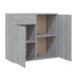 vidaXL Aparador de madera contrachapada gris Sonoma 80x36x75 cm vidaXL Aparador de madera contrachapada gris Sonoma 80x36x75 cm