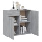 vidaXL Aparador de madera contrachapada gris Sonoma 80x36x75 cm vidaXL Aparador de madera contrachapada gris Sonoma 80x36x75 cm
