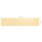 vidaXL Toldo para balcón tela oxford blanco y amarillo 120x600 cm