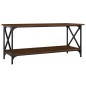 vidaXL Mesa de centro madera y hierro roble marrón 100x45x45 cm vidaXL Mesa de centro madera y hierro roble marrón 100x45x45 cm