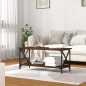 vidaXL Mesa de centro madera y hierro roble marrón 100x45x45 cm vidaXL Mesa de centro madera y hierro roble marrón 100x45x45 cm