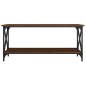 vidaXL Mesa de centro madera y hierro roble marrón 100x45x45 cm vidaXL Mesa de centro madera y hierro roble marrón 100x45x45 cm