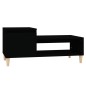 vidaXL Mesa de centro madera contrachapada negro 100x50x45 cm