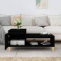 vidaXL Mesa de centro madera contrachapada negro 100x50x45 cm