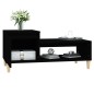 vidaXL Mesa de centro madera contrachapada negro 100x50x45 cm
