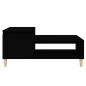 vidaXL Mesa de centro madera contrachapada negro 100x50x45 cm