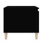 vidaXL Mesa de centro madera contrachapada negro 100x50x45 cm