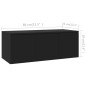 vidaXL Mueble para TV madera contrachapada negro 80x34x30 cm