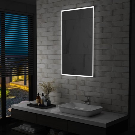 vidaXL Espejo de pared de baño con LED 60x100 cm