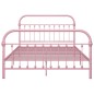vidaXL Estructura de cama de metal rosa 160x200 cm vidaXL Estructura de cama de metal rosa 160x200 cm