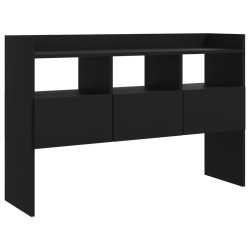 vidaXL Aparador de madera contrachapada negro 105x30x70 cm
