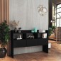 vidaXL Aparador de madera contrachapada negro 105x30x70 cm vidaXL Aparador de madera contrachapada negro 105x30x70 cm