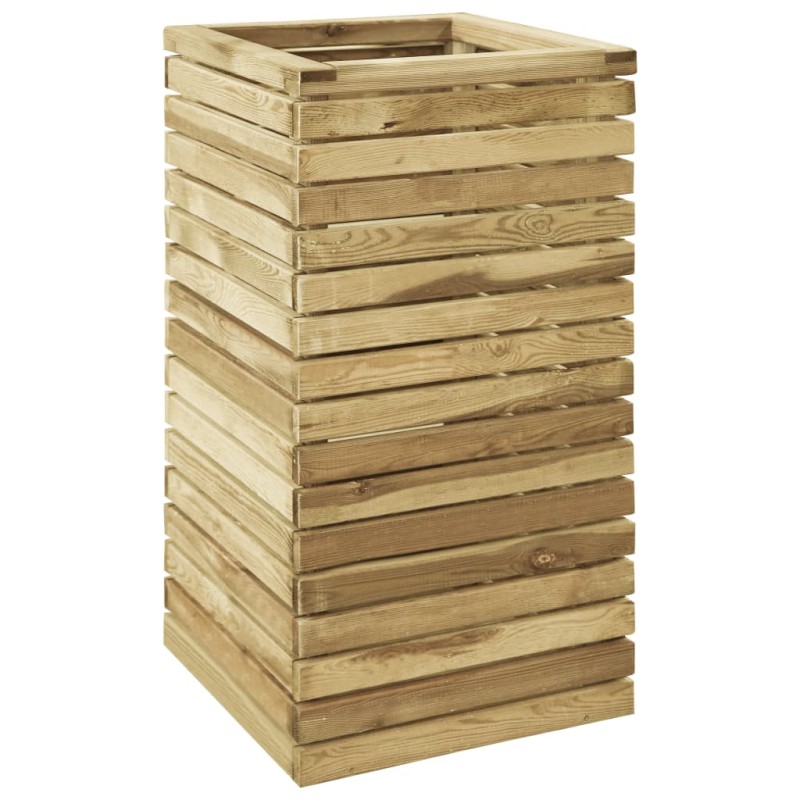 vidaXL Arriate de madera de pino impregnada 50x50x100 cm vidaXL Arriate de madera de pino impregnada 50x50x100 cm