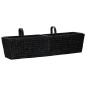 vidaXL Conjunto de jardineras 2 piezas jacinto de agua negro vidaXL Conjunto de jardineras 2 piezas jacinto de agua negro